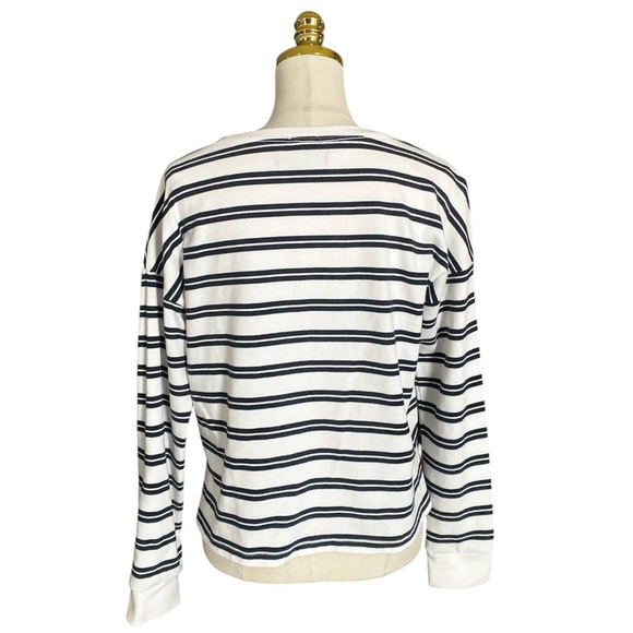 Abercrombie & Fitch 100% Cotton Striped Long Sleeve Nautical Top Size S - Picture 5 of 8